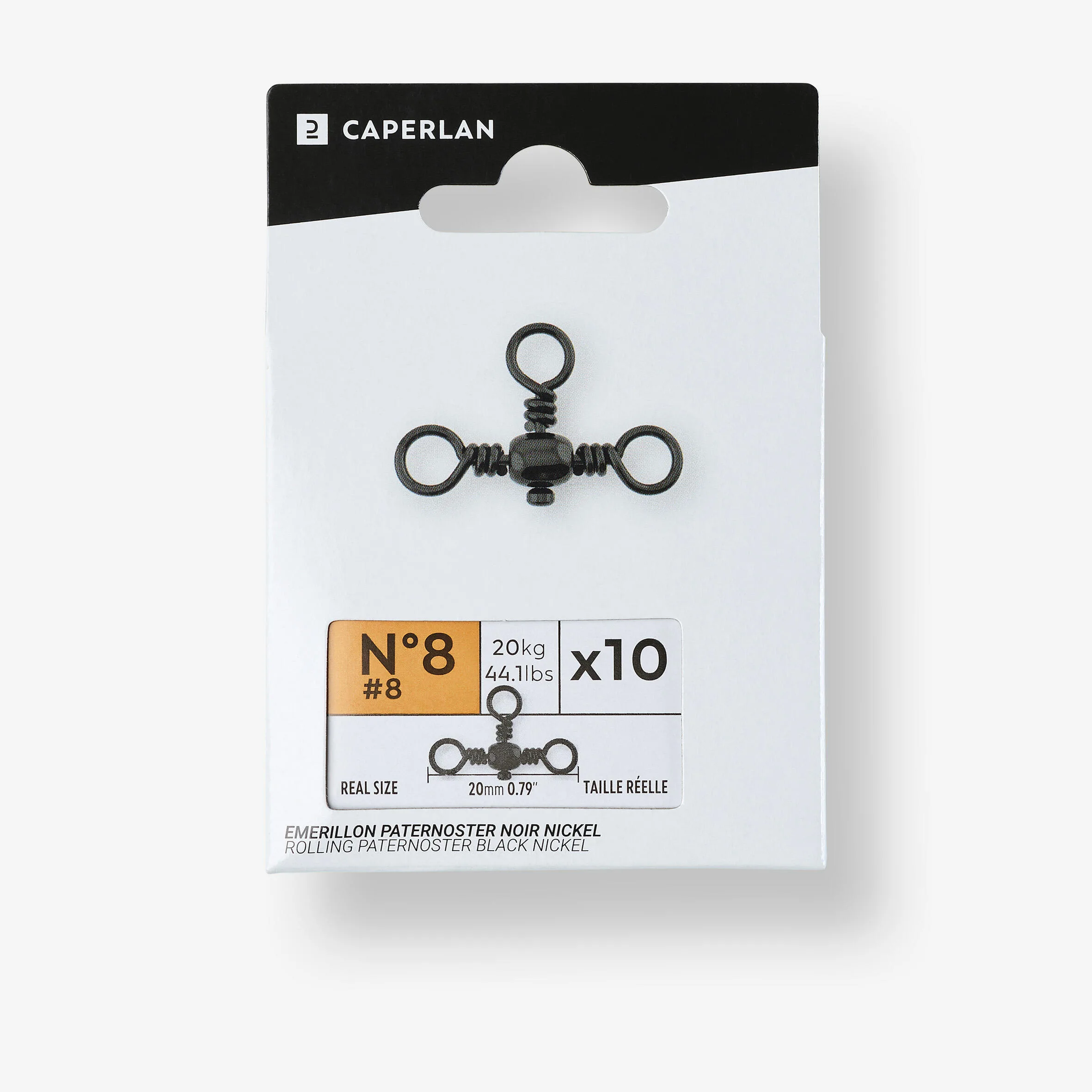 Krętliki paternoster czarne niklowane