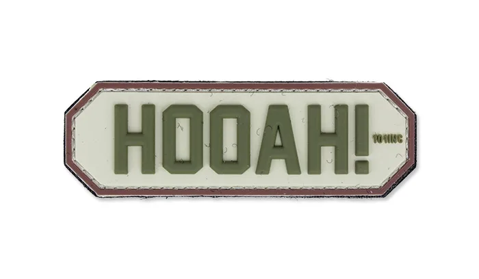Naszywka 3D - HOOAH - Piaskowy - 101 Inc.