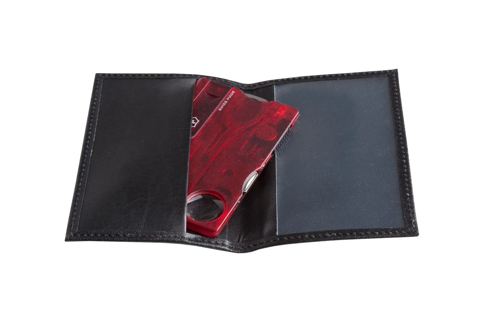 Etui na multitool kartę Victorinox SwissCard, skóra, czarne (4.0873.L)