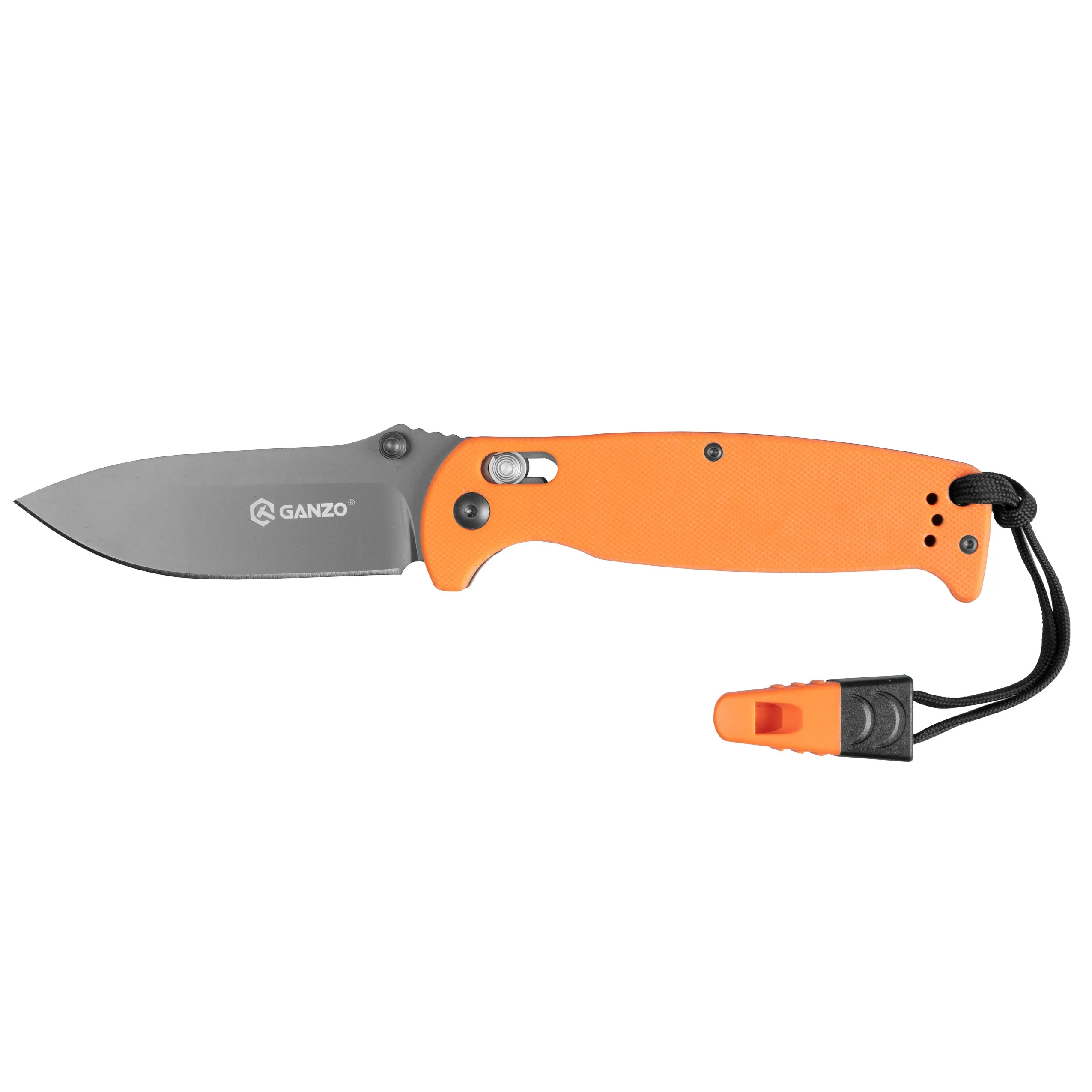Nóż składany Ganzo G7413-OR-WS z gwizdkiem (G7413-OR-WS)