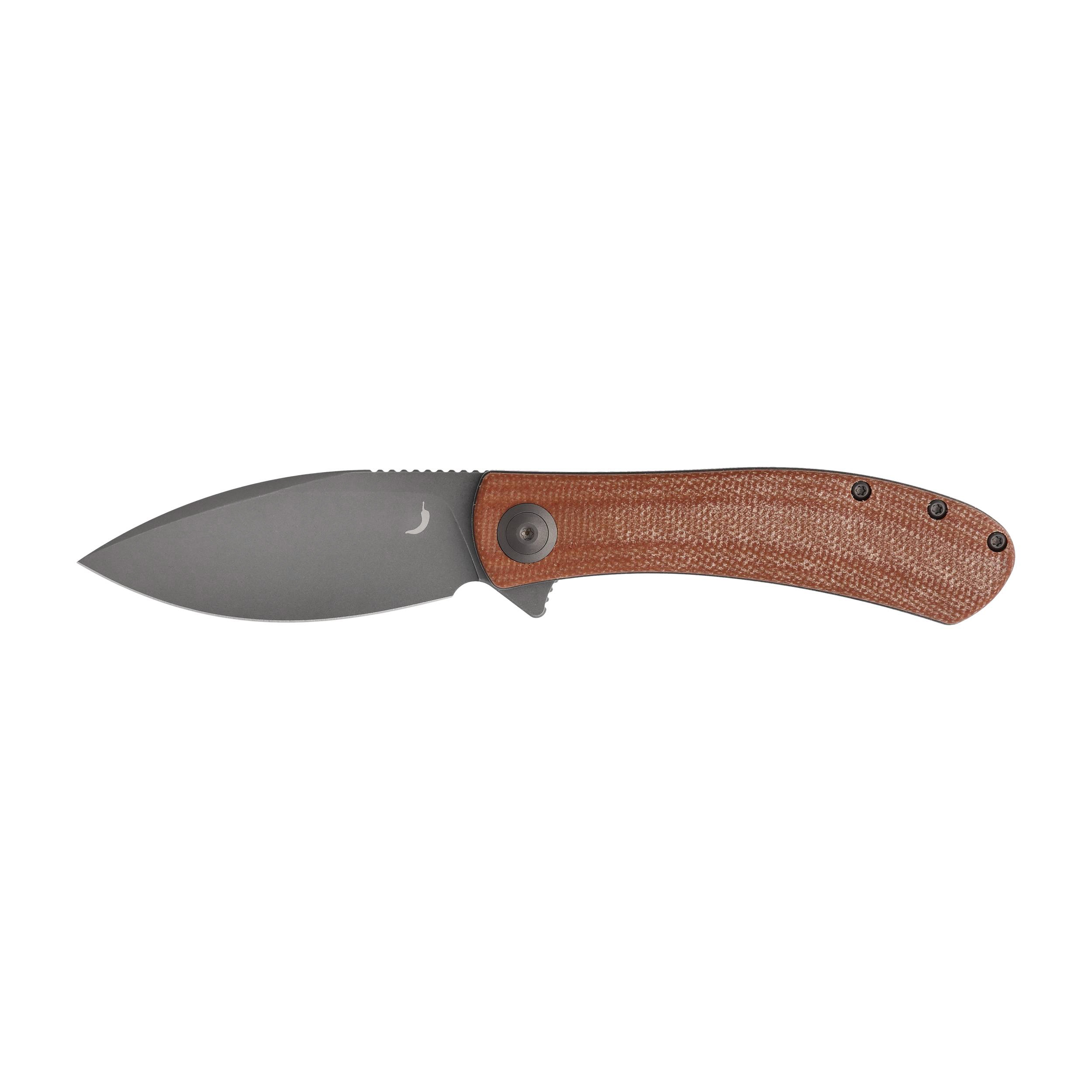 Nóż składany Trollsky Knives Mandu brązowy/stalowe ostrze Micarta (MT006)