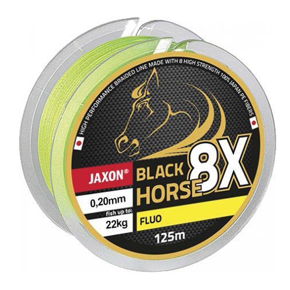 15102024670e41cb67b5c.jpeg Plecionka Jaxon Black Horse 8X Fluo 0,12mm 125m 10kg - obrazek 1