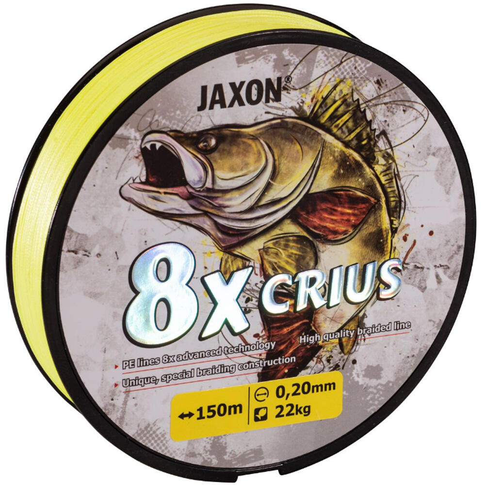 Plecionka Jaxon Crius 8X 0,25mm 150m 28kg żółta
