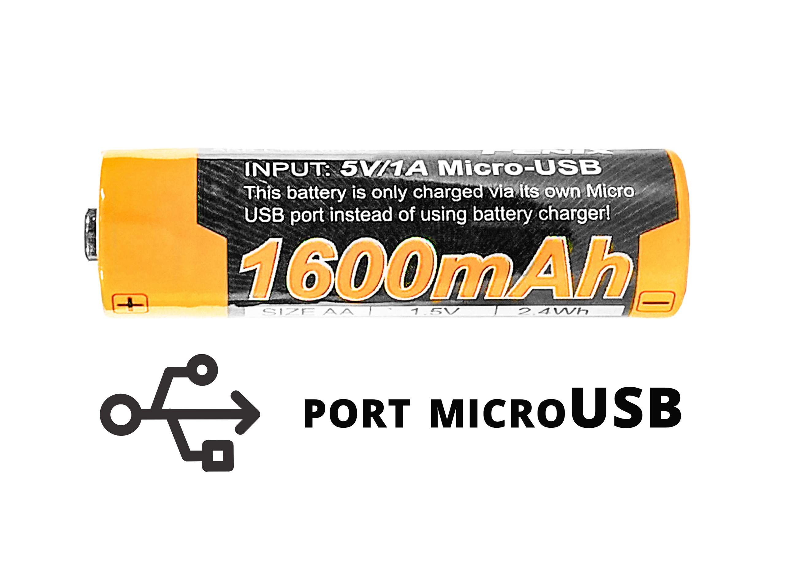 291120246749d0225ebc3.jpeg Akumulator Fenix USB ARB-L14U (14500 1600 mAh 1,5 V) (ARB-L14U-1600) - obrazek 1