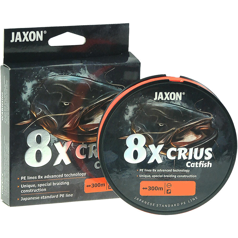 Plecionka Jaxon Crius 8X Catfish 0,37mm 300m 50kg pomarańczowa