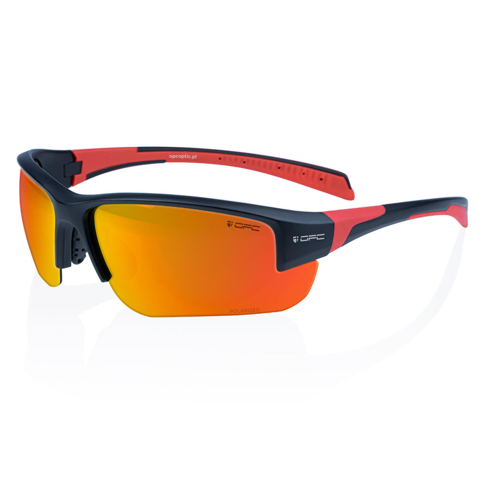 Okulary przeciwsłoneczne BIKE SAN SALVO Matt Black Red REVO + ETUI