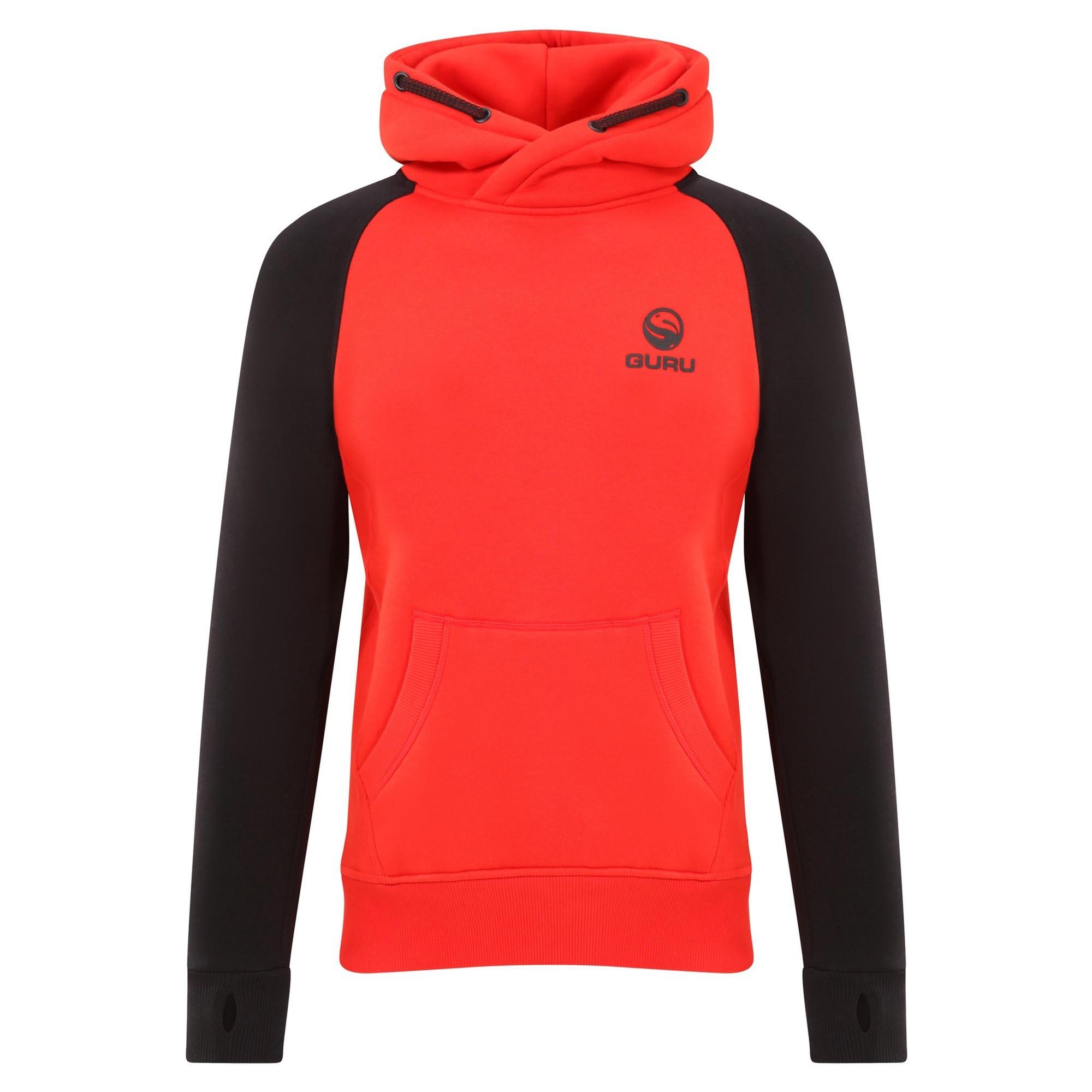 Bluza Męska Wędkarska Z Kapturem Guru Hoodie Red Black