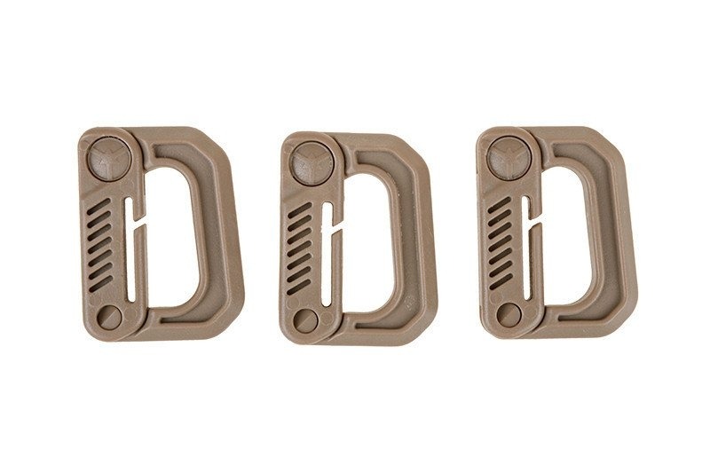 Zestaw 3 klamer typu Grmlock - tan (FMA-31-008562)