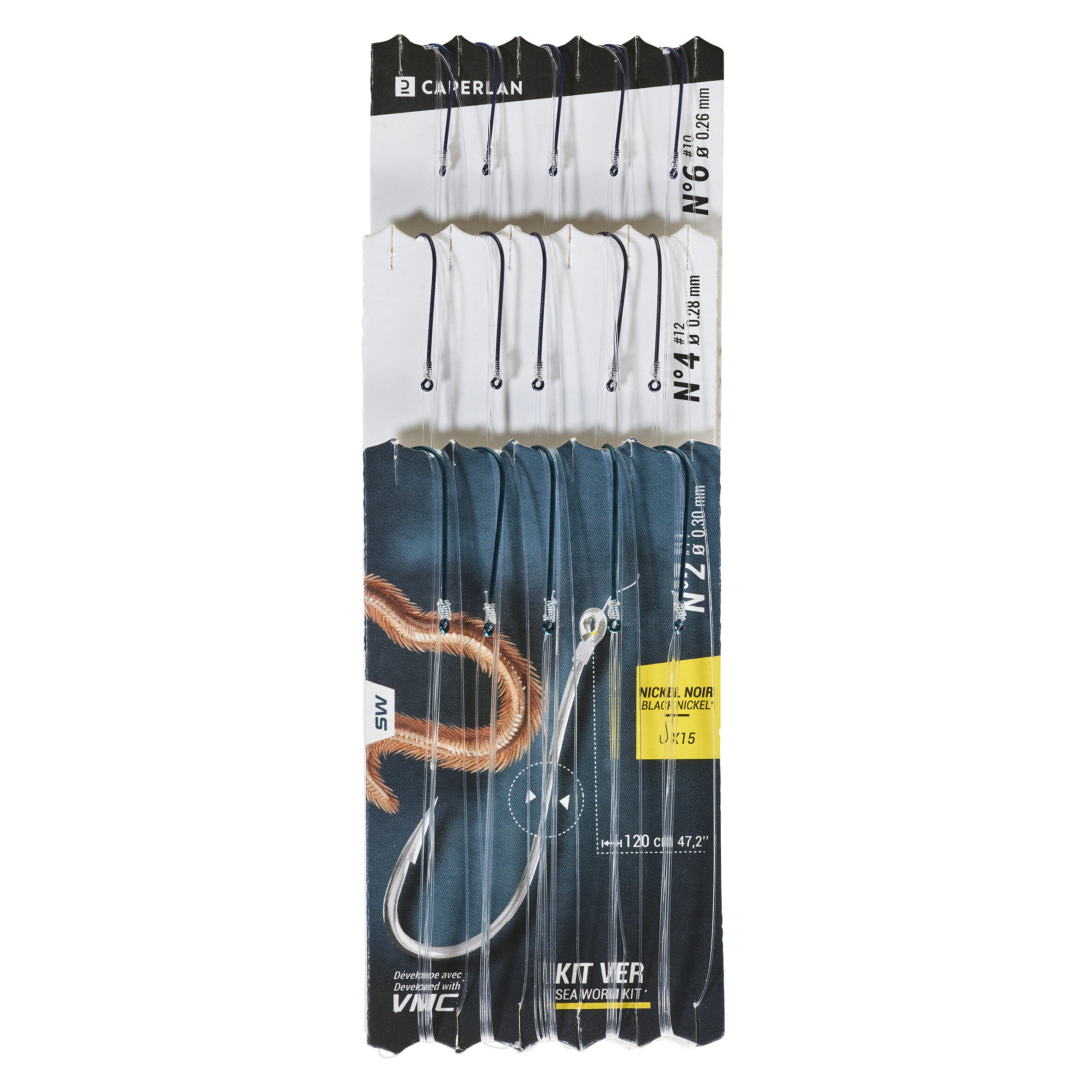 Haczyki z oczkiem z przyponem do połowów na robaki