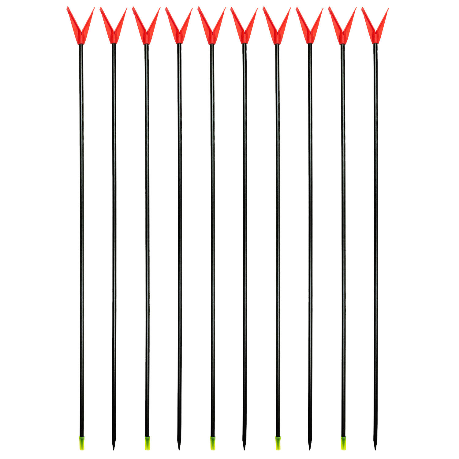 Uchwyt na wędkę 'fibre' z wyżłobieniem na żyłkę, 10 szt. v-kształt, 75 cm