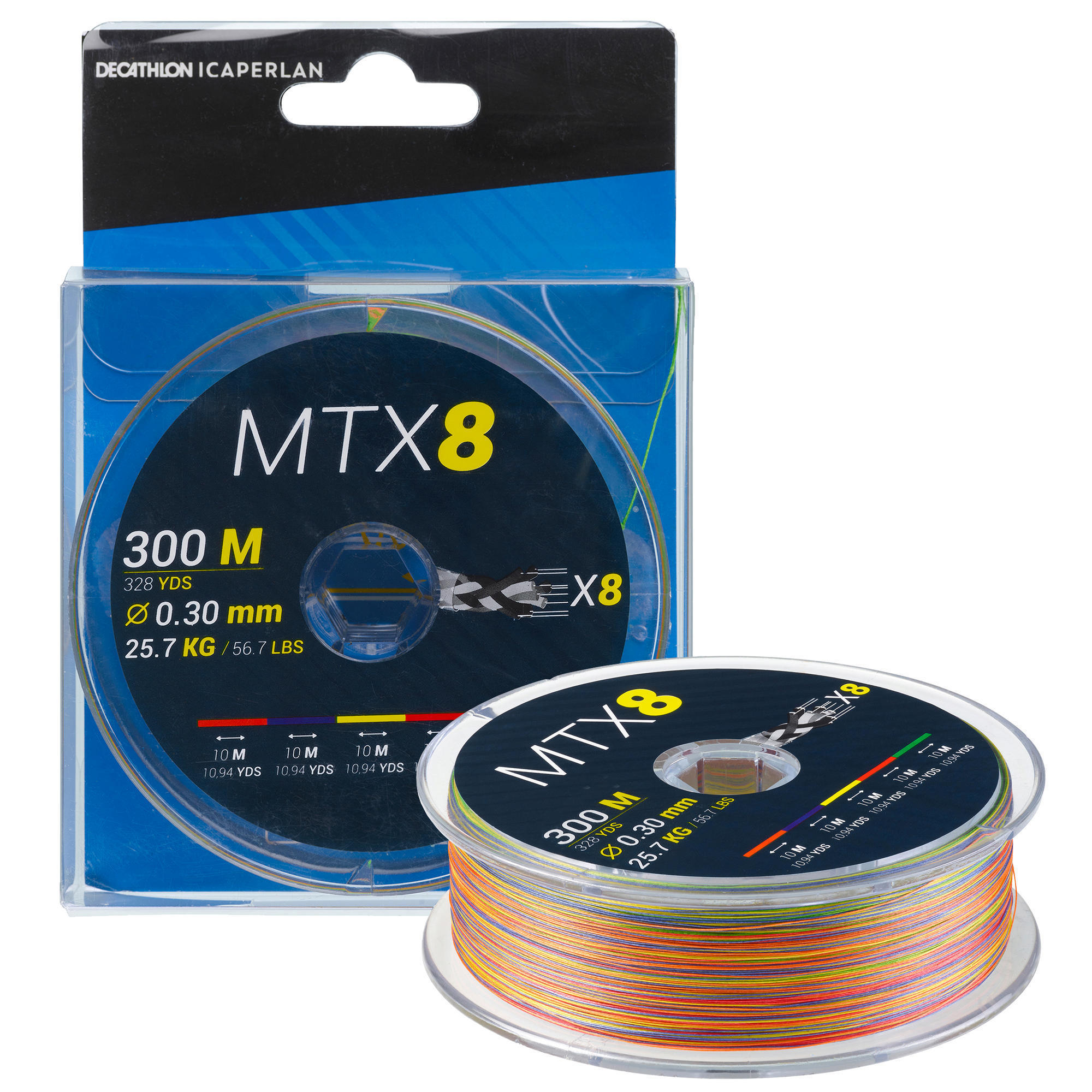 Plecionka morska EXOTIQUE 8 włókien MTX8 MULTICOLORE 300M 0,30 mm