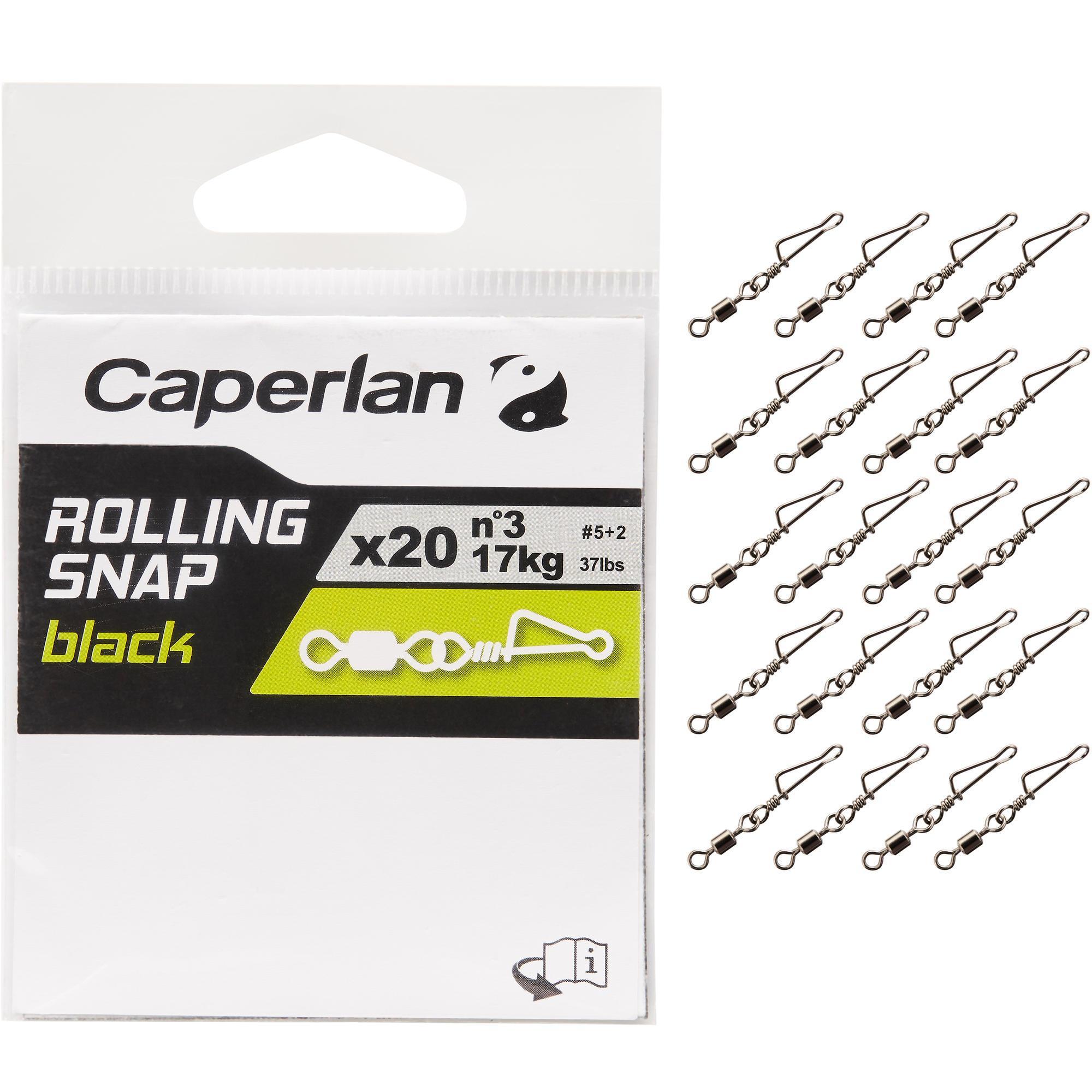 Krętlik z agrafką Caperlan Rolling Snap czarne