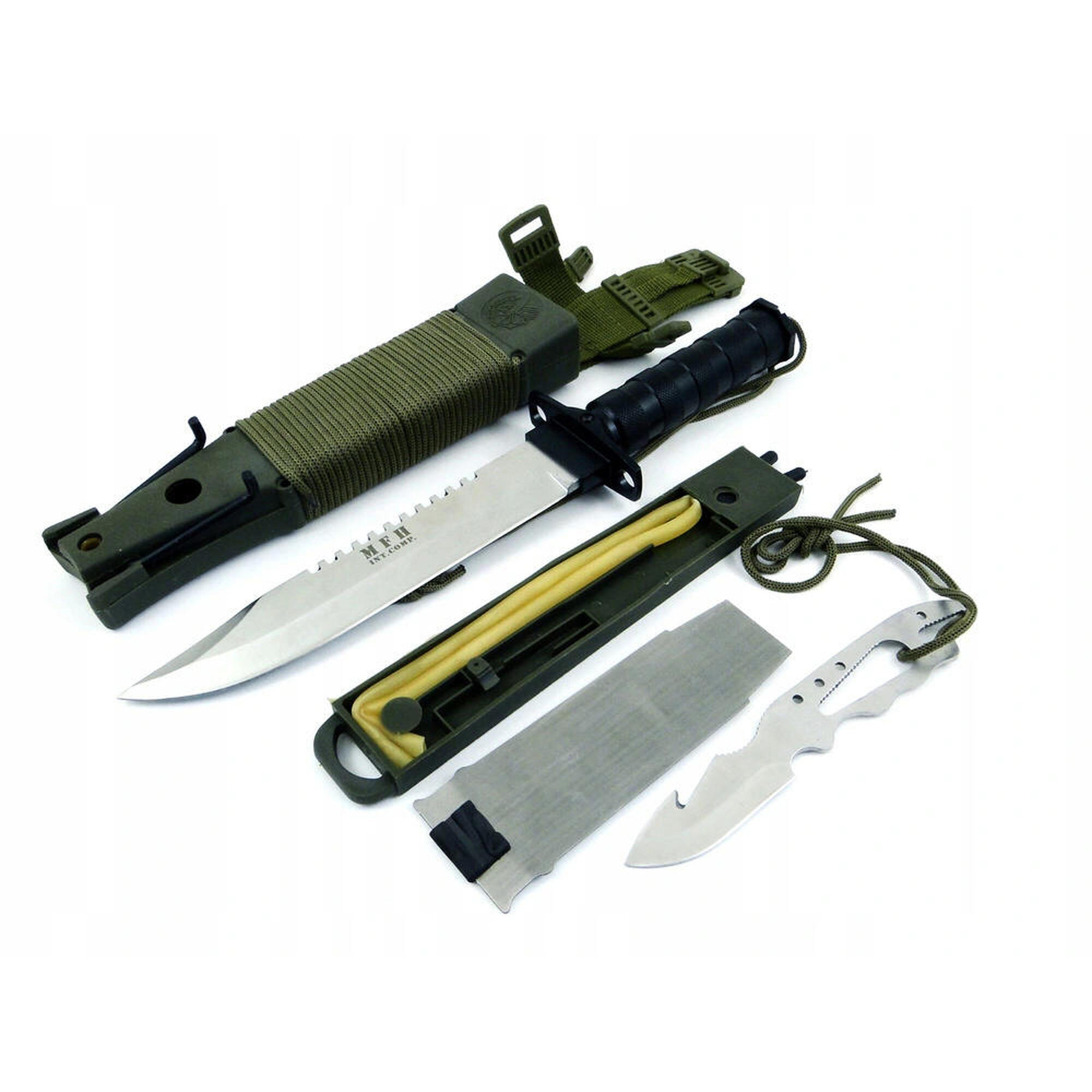 Nóż survivalowy Jungle II z dodatkowym wyposażeniem