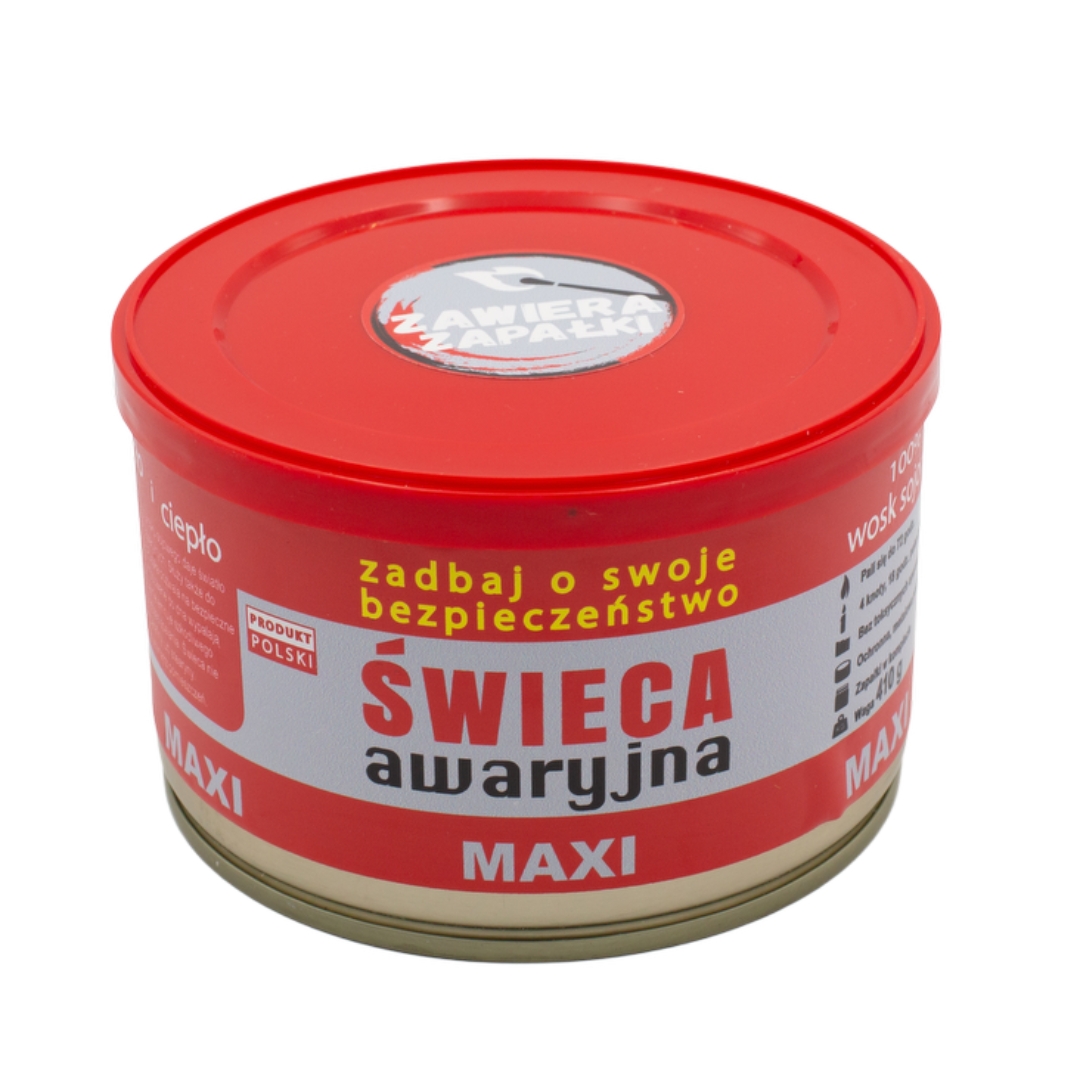 Świeca awaryjna przetrwania HASKE Pro MAXI 410g, 72h świecenia