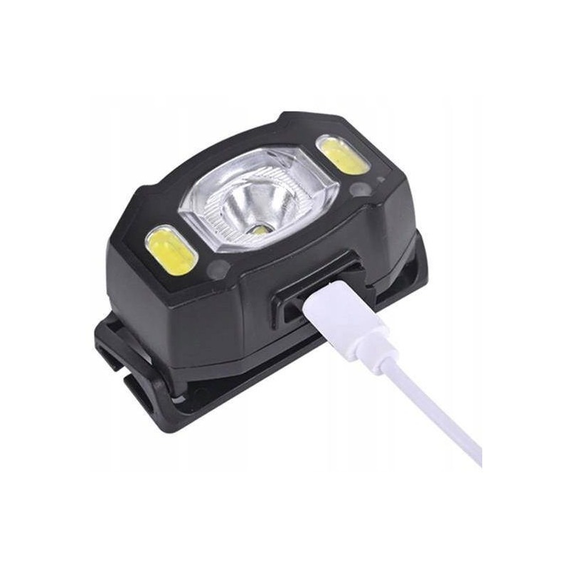 Robinson Latarka Czołowa z czujnikiem ruchu - czarna