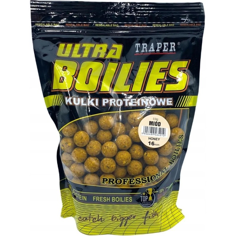 TRAPER KULKI PROTEINOWE 16MM 0,5KG -KUKURYDZA FERMENTOWANA