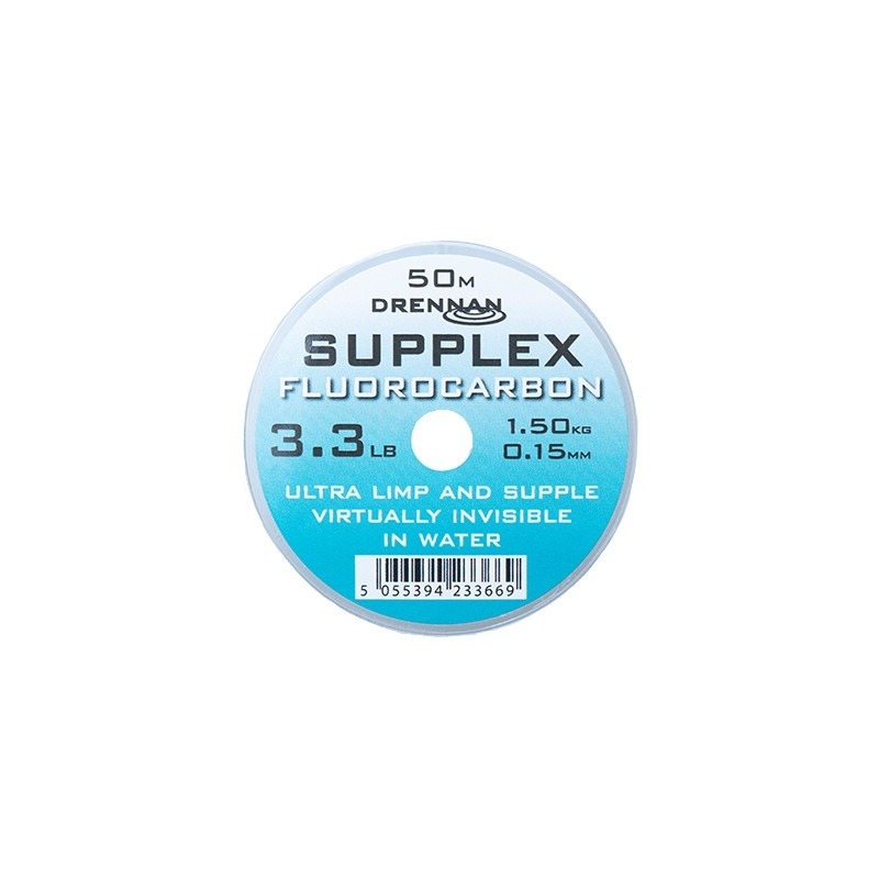 2204202568077d2a37826.jpeg Żyłka Drennan Supplex FLUOROCARBON 0.15MM 50M 1.49KG 3.3LB LCSPXF033 - obrazek 1