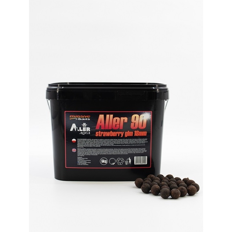 Massive Baits Aller 90 STRAWBERRY GLM 24mm 5 kg