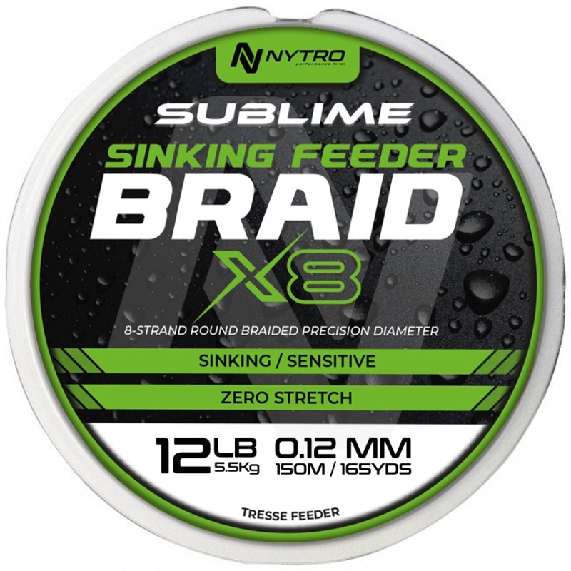 NYTRO SUBLIME X8 SINKING FEEDER BRAID 0,12