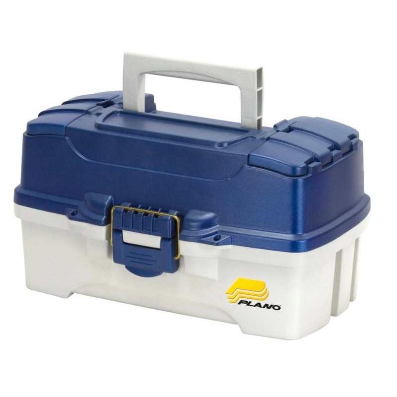 Plano 620206 2 TRAY BOX MTL BLUE /OFF WHITE