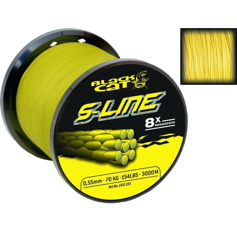 PLECIONKA BLACK CAT S-LINE 0.45MM 1M 50KG ŻÓŁTA 2352245