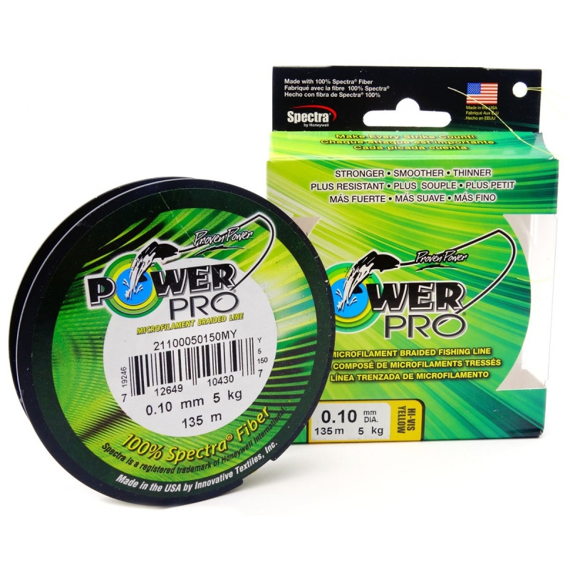 220420256807a10ea5bc2.jpeg Plecionka Shimano Power PRO 0.10 135M 5KG/11LB HI-VIS YELLOW PPBI13510Y - obrazek 1