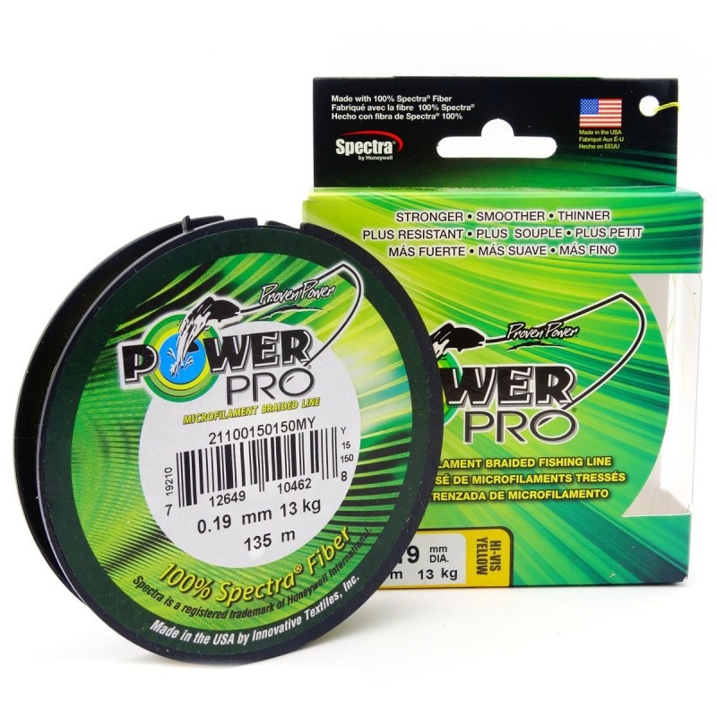 Plecionka Shimano Power PRO 0.19 135M 13KG/29LB HI-VIS YELLOW PPBI13519Y