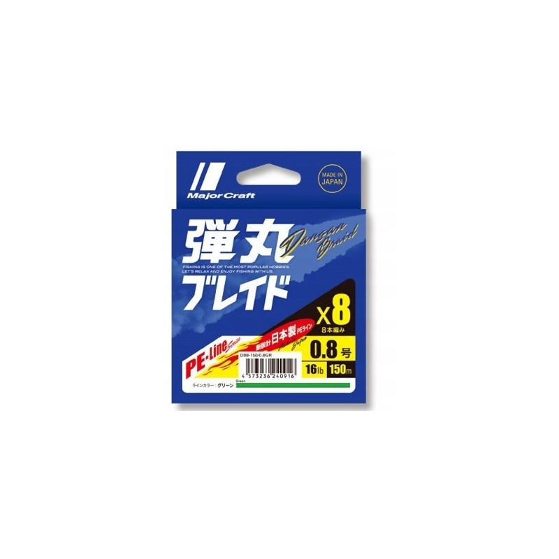 PLECIONKA VIVA MAJOR CRAFT DANGAN BRAID X8 150M 0,8 Green
