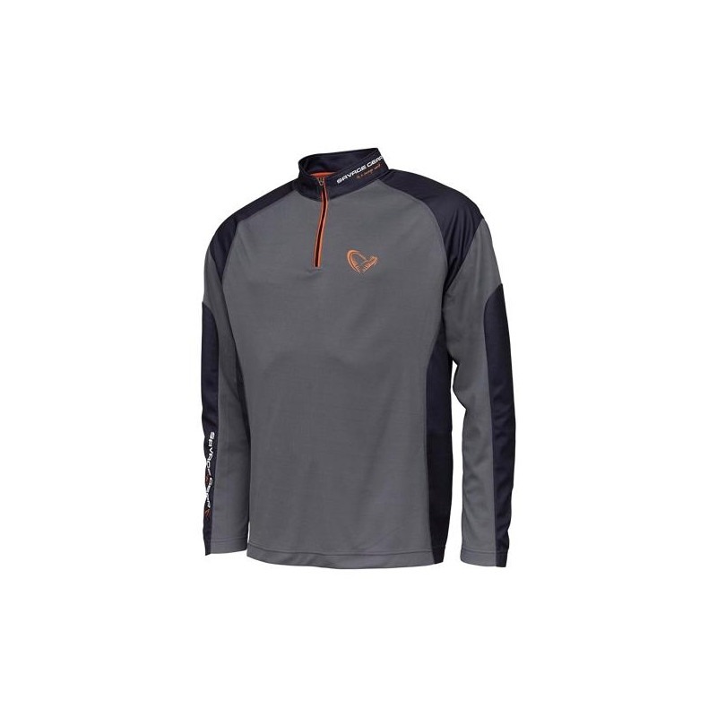 SG TOURNAMENT SHIRT 1/2 ZIP XL SEDONA GREY