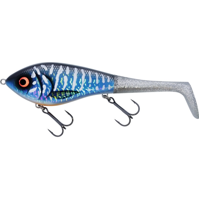SWIM TAIL 12CM 68G SINKING LAGOON PIKE 1 BODY 2 TAILS