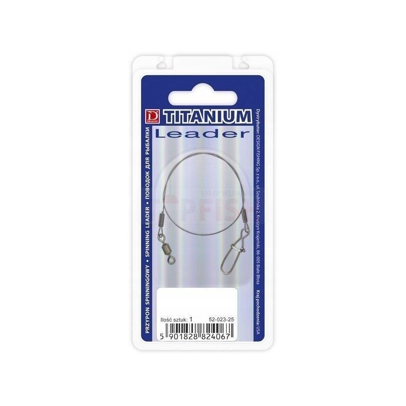 Przypon DRAGON - American Fishing Wire 25 cm Titanium 5 kg CLASSIC 1 szt.