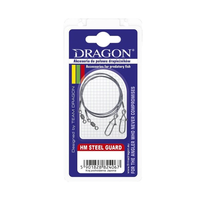 Przypon Dragon Hm 7X7 STEEL GUARD CARBON 20CM 6KG 57-106-20