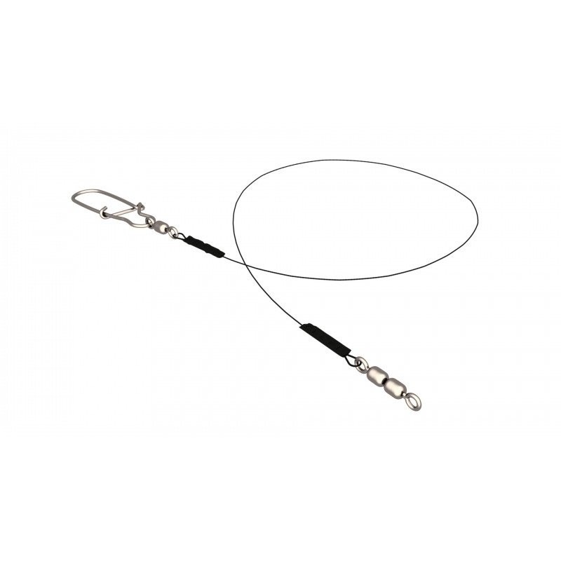 Przypon wędkarski 1x7 z plecionki tytanowej 34kg, 35cm