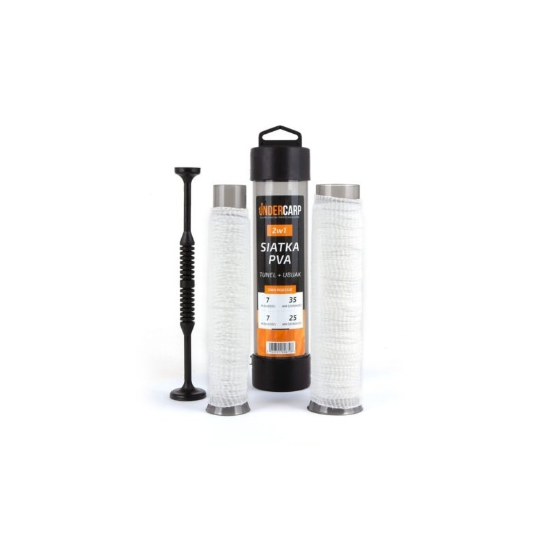 UnderCarp Siatka Pva 2w1 Tunel+Ubijak 25mm 7m+35mm 7m
