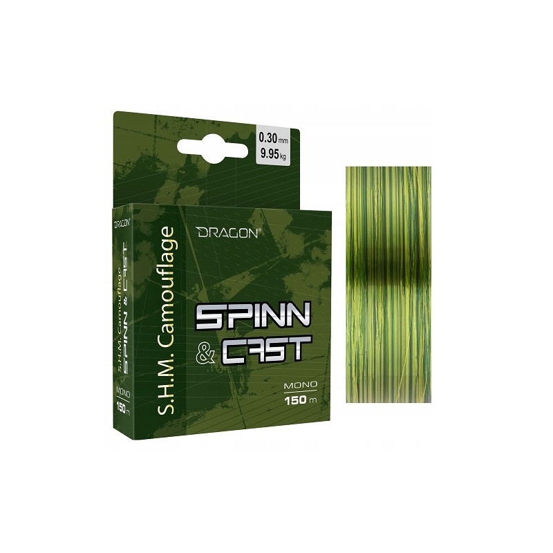 Żyłka DRAGON Camouflage Spinn&Cast 0.30 mm/9.95 kg 150 m 4-kolor.