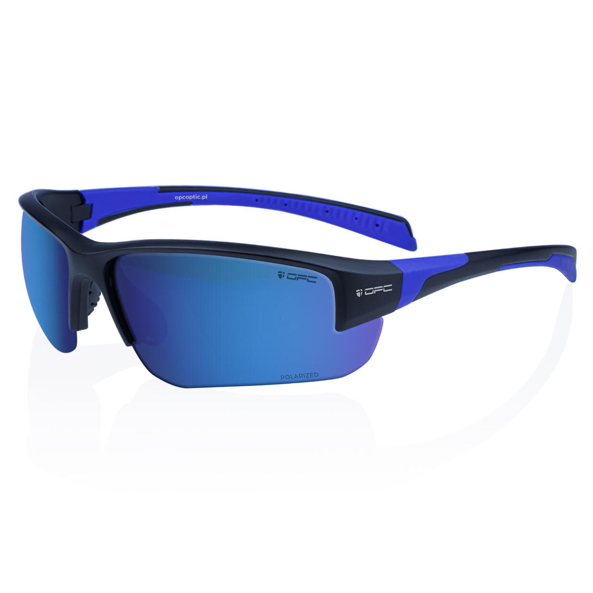 Okulary przeciwsłoneczne BIKE SAN SALVO Matt Black Blue REVO + ETUI