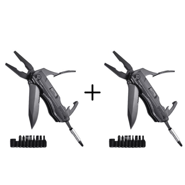 2x Multitool AZYMUT Gron - 11 narzędzi + 9 bitów + kabura (H-P224052)