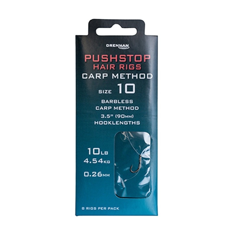 Haczyki Z Przyponem DRENNAN PUSHSTOP HAIR RIGS: CARP METHOD 14 HNQCMT014