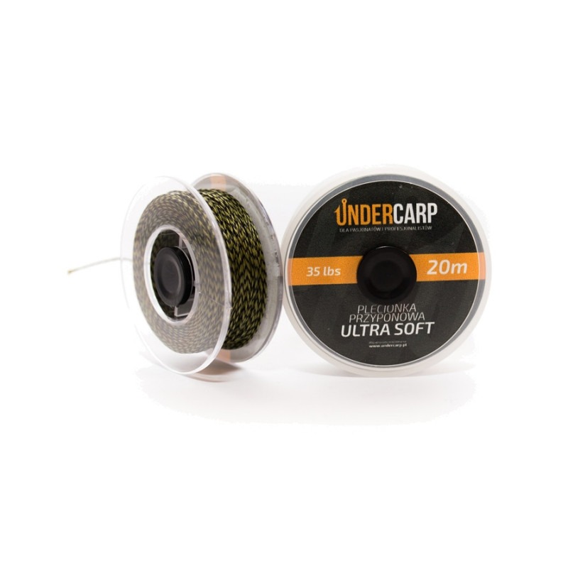 UnderCarp Plecionka przyponowa 20m/25 lbs Ultra Soft ziel.