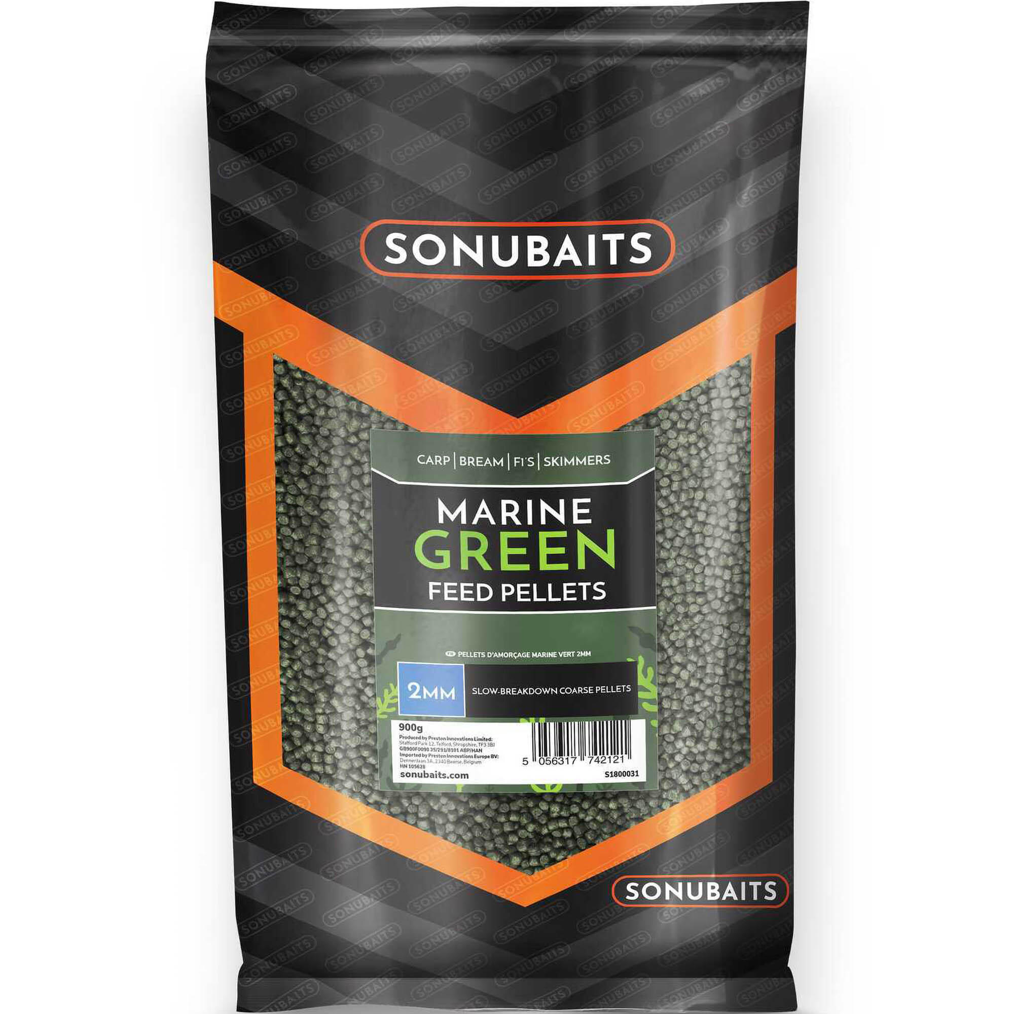 Pellet Sonubaits Marine Green Feed Pellets 6Mm 900G
