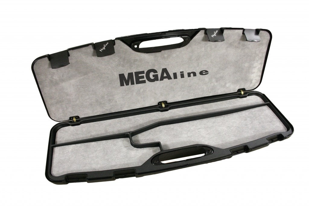 Kufer na strzelbę Megaline 82x25x8 cm czarny z klamrami gąbka z aksamitem (200/0030)