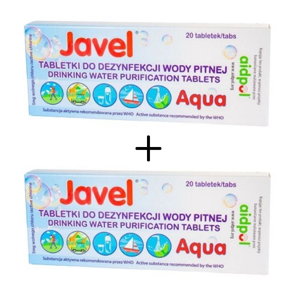 2x Tabletki do odkażania wody Javel Aqua 20 szt. (BUJATB20)