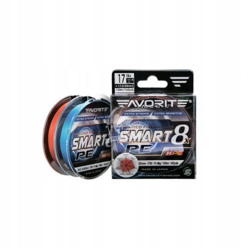 Favorite Smart PE 8x 150м (red orange) Nr 0.6/0.132mm 9lb/5.4kg