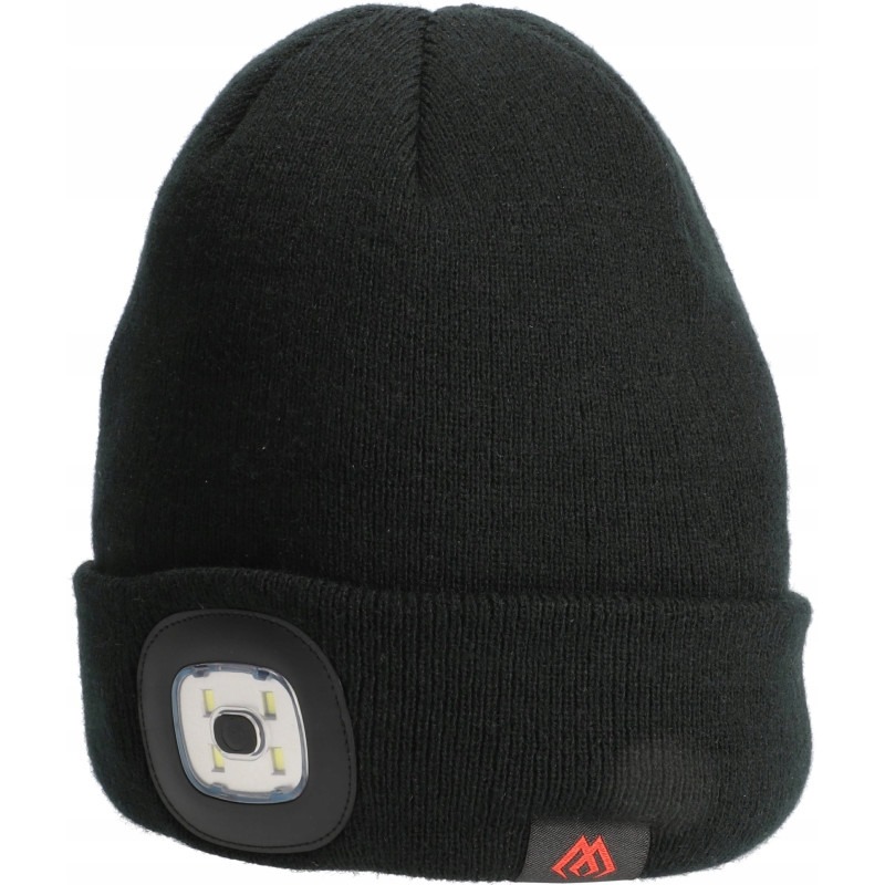 CZAPKA ZIMOWA - LED - BEANIE - CZARNY