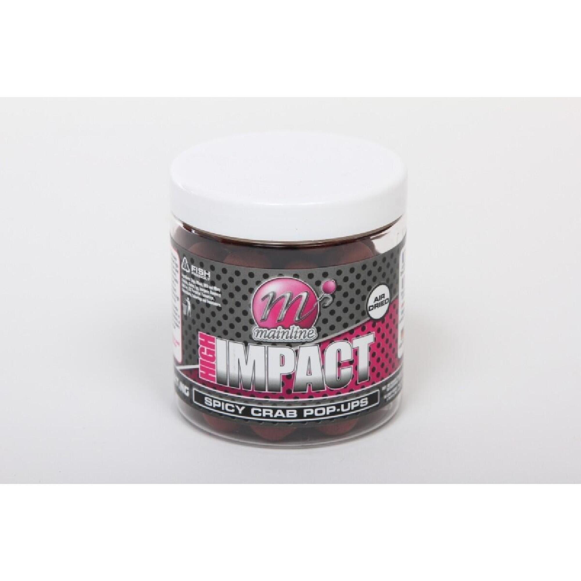 Przynęta Kulki Mainline High Impact Boilies Pop Ups Spicy Crab Boilies 15mm