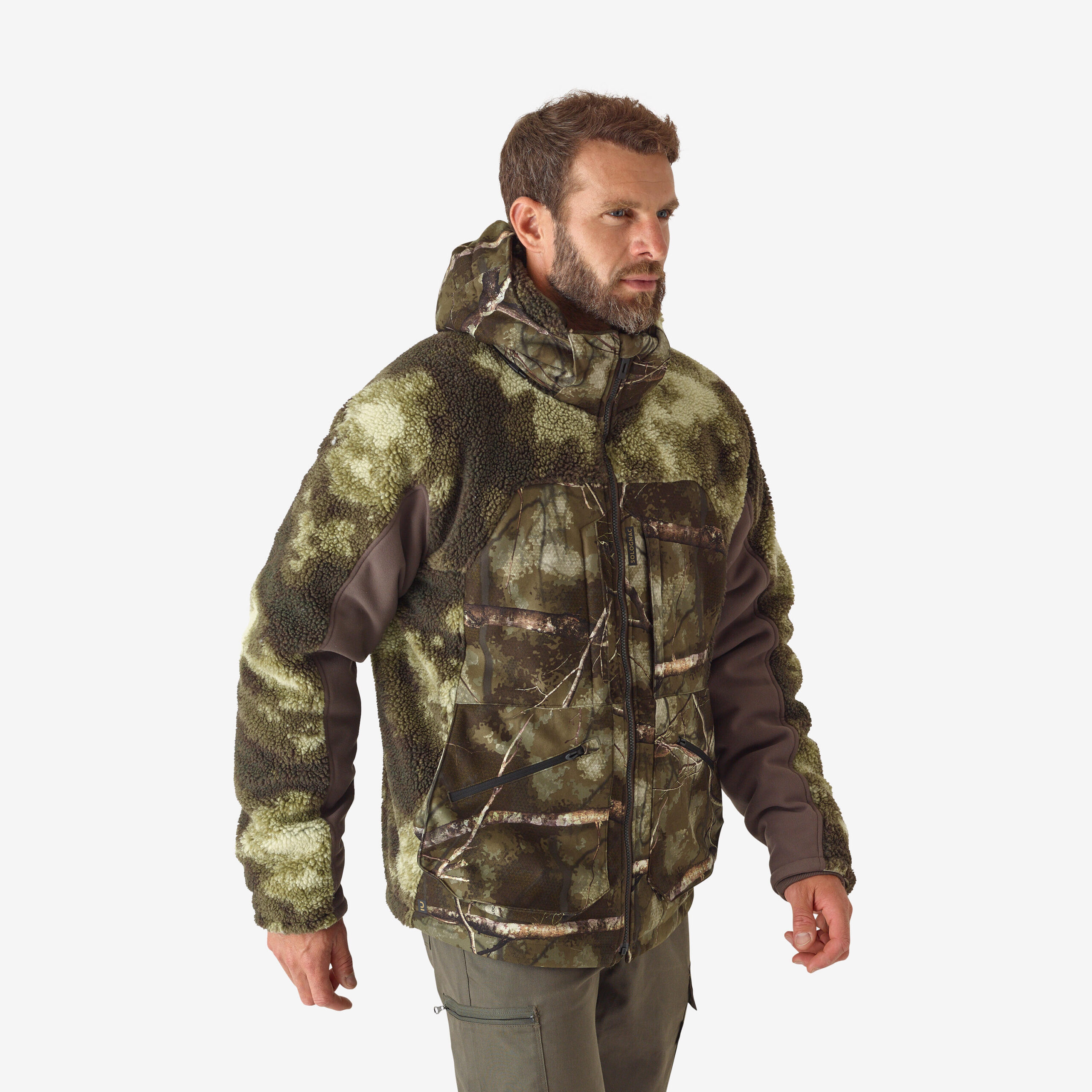 Kurtka Solognac Warm 900 camo wodoodporna