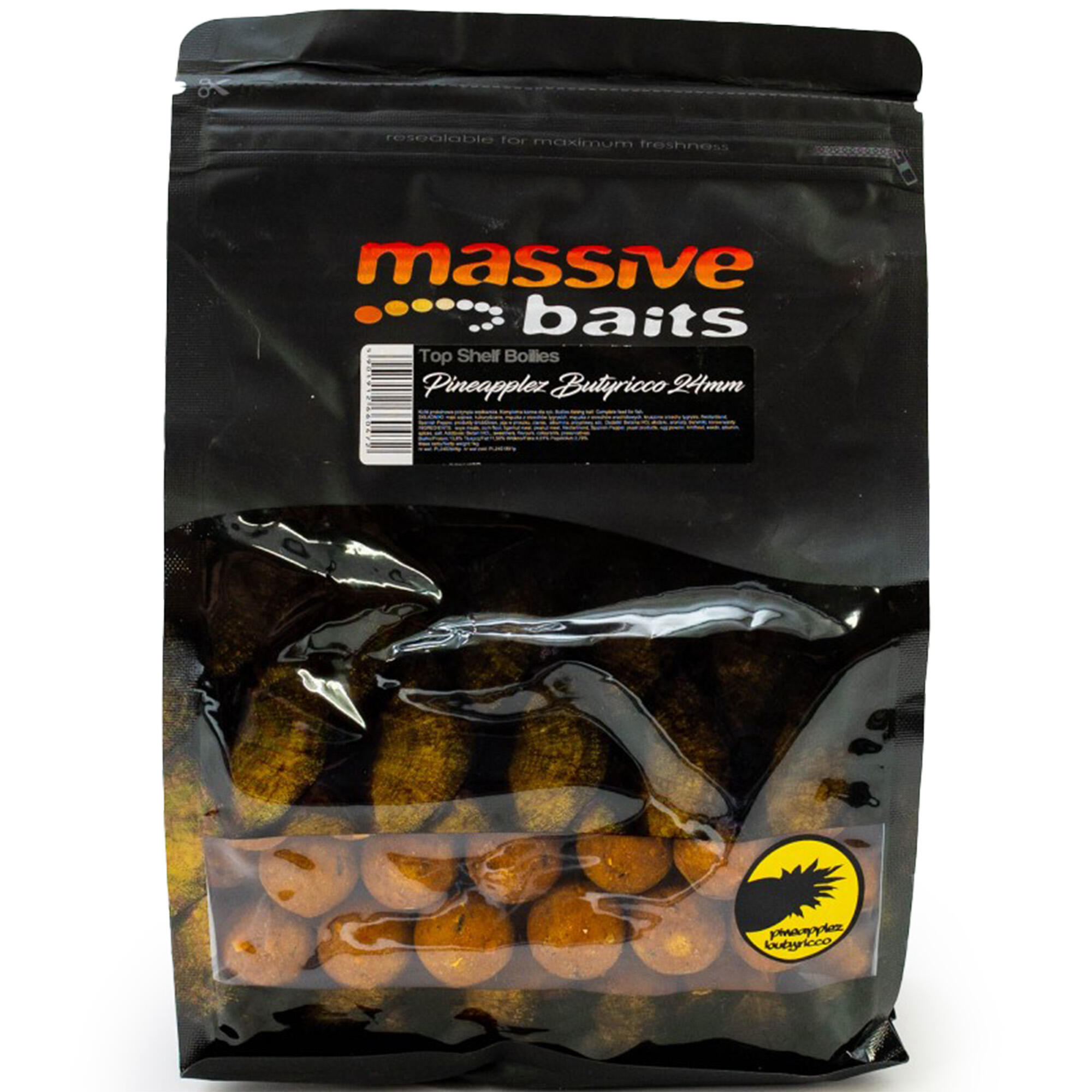 Kulki Massive Baits Top Shelf Boilies Pineapplez Butyricco 24Mm 1Kg