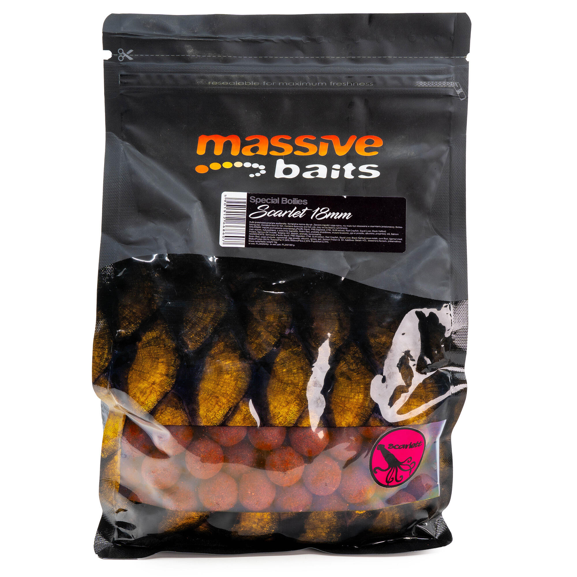 Kulki Massive Baits Special Boilies Scarlett 18Mm 1Kg