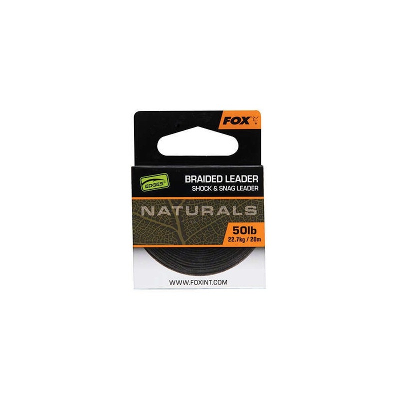 Fox Naturals Braided Leader x20M 50lb/22.7kg