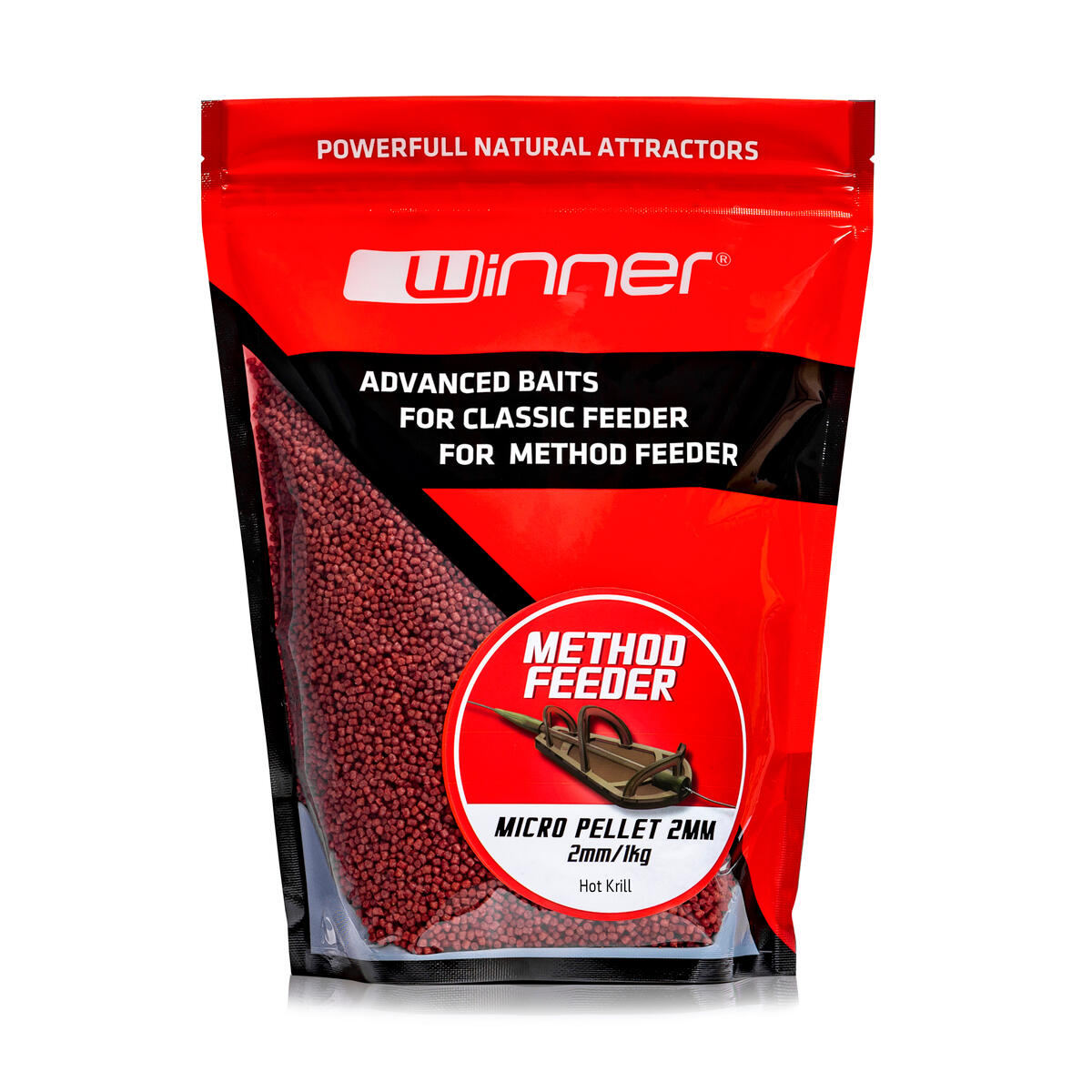 Pellet do Method /Feeder Winner 2mm/1kg - Czerwony Kryl